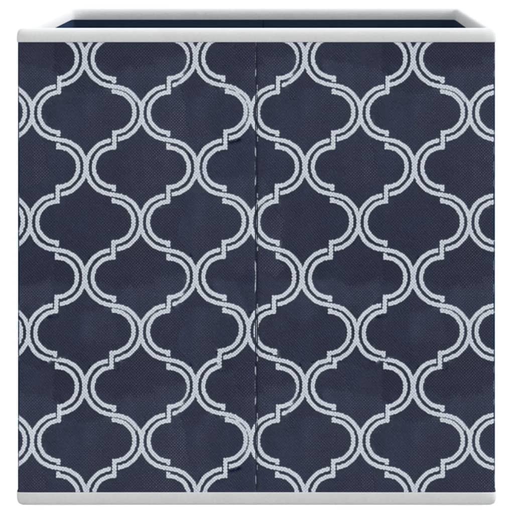 opbevaringskasser 10 stk. 32x32x32 cm foldbare stof blå