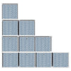 opbevaringskasser 10 stk. 32x32x32 cm foldbare stof blå