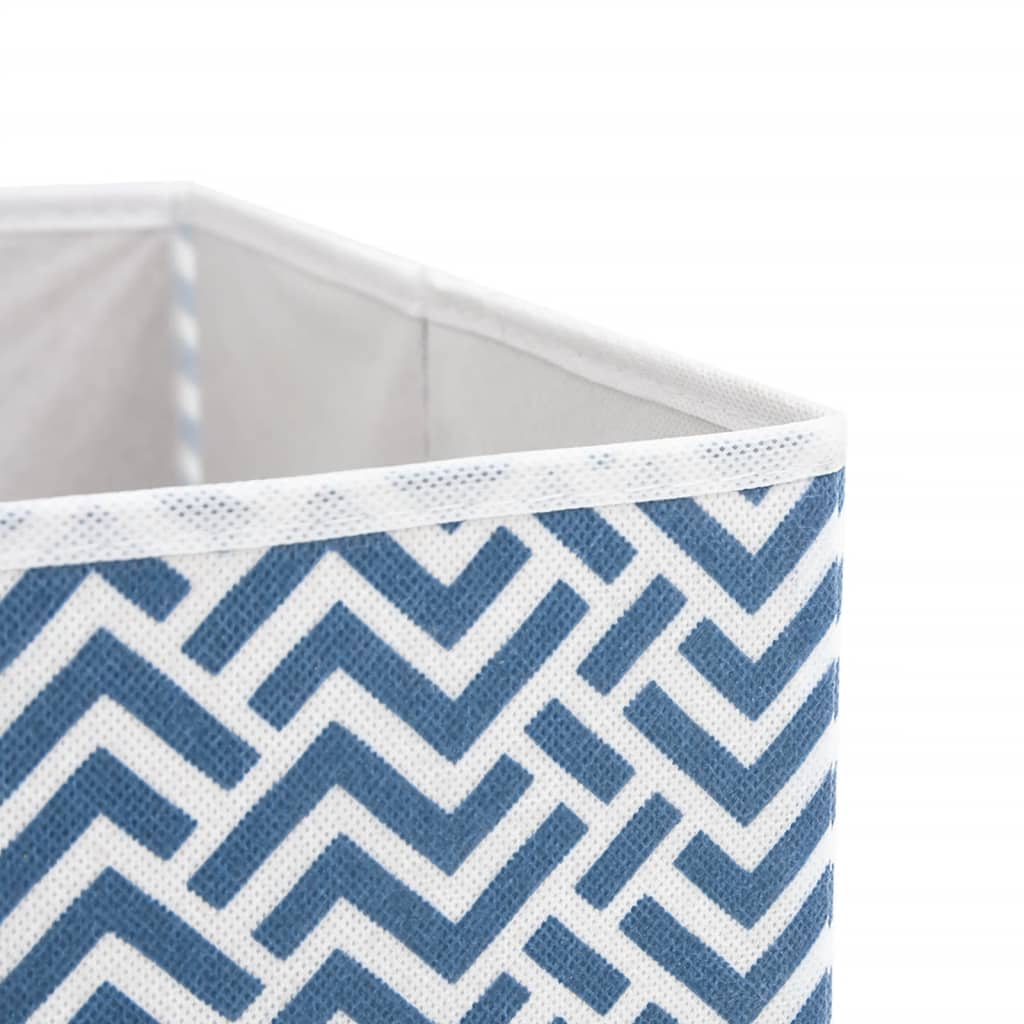opbevaringskasser 10 stk. 32x32x32 cm foldbare stof blå