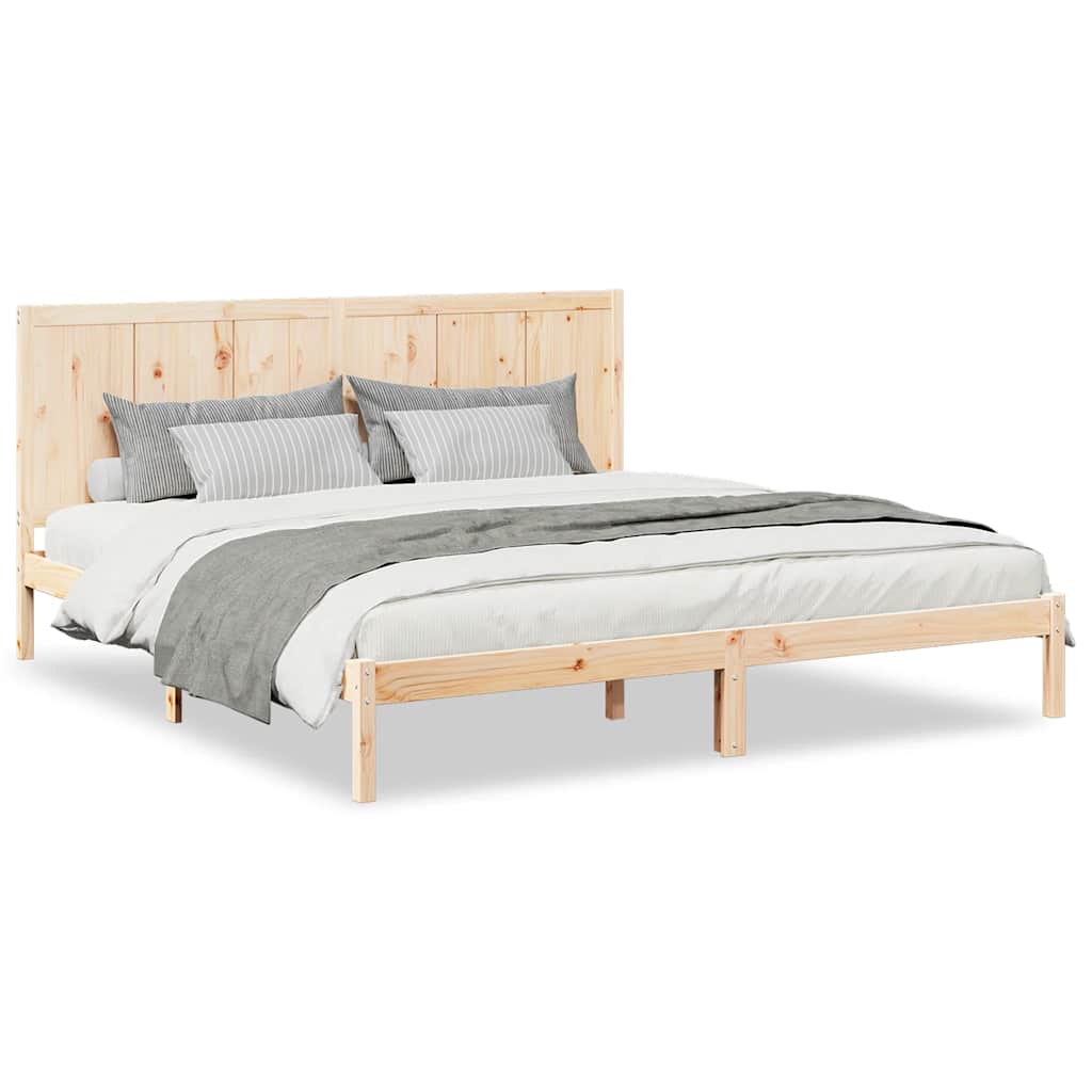 ekstra lang sengeramme uden madras 200x220 cm massivt træ