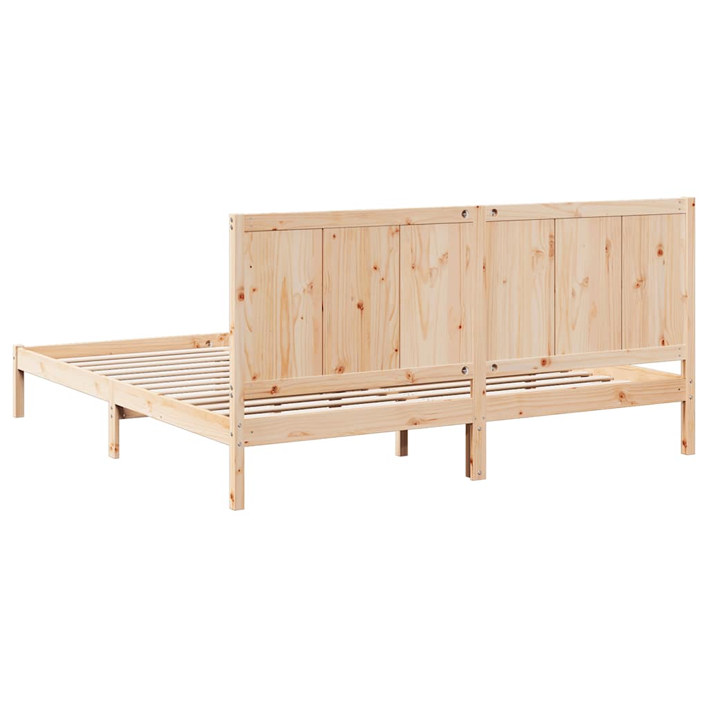 ekstra lang sengeramme uden madras 200x220 cm massivt træ