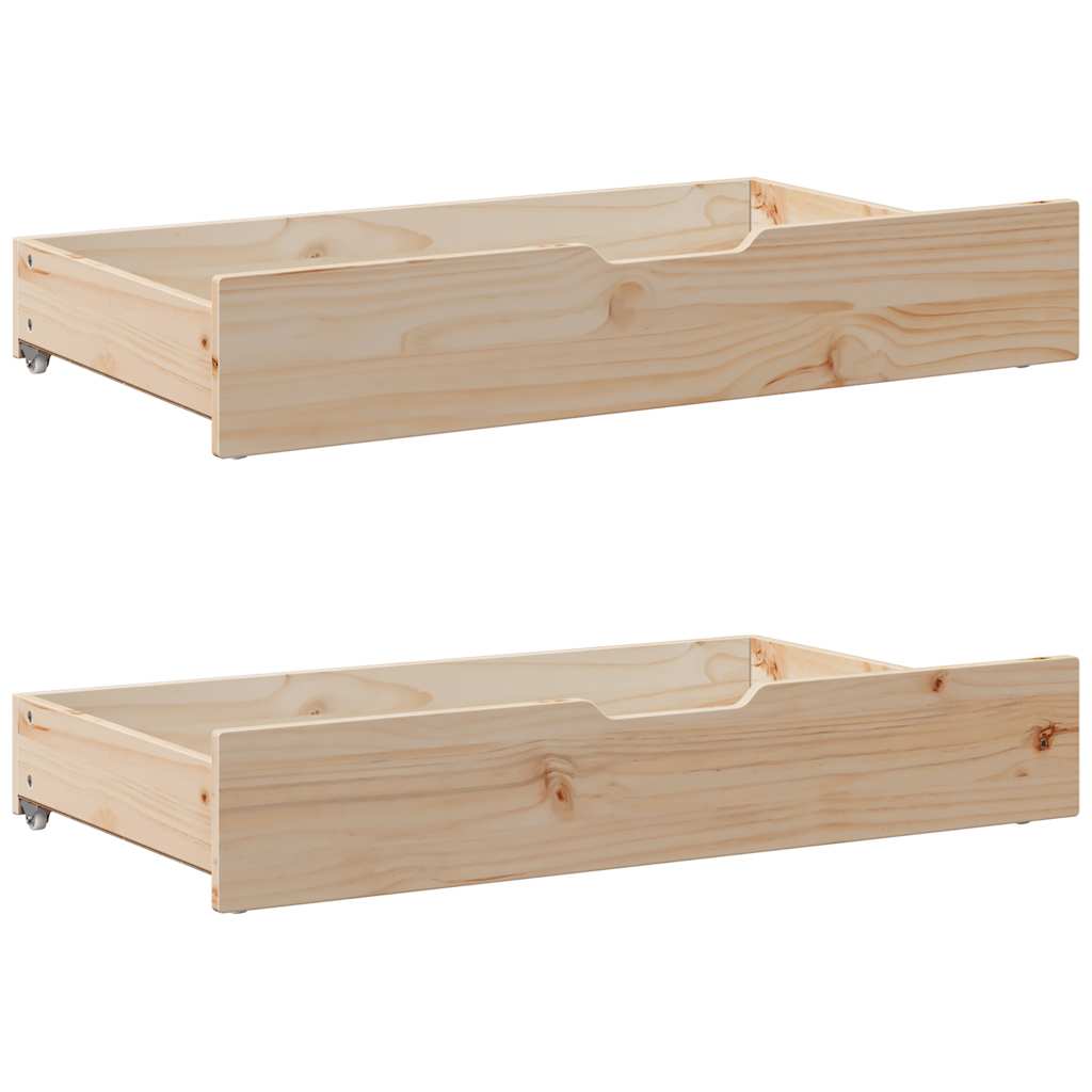 sengeramme uden madras 75x190 cm massivt fyrretræ