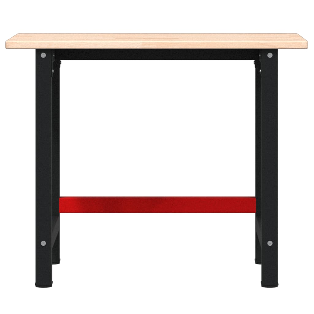 arbejdsbænk 100x60x81,5 cm massivt egetræ rektangulær