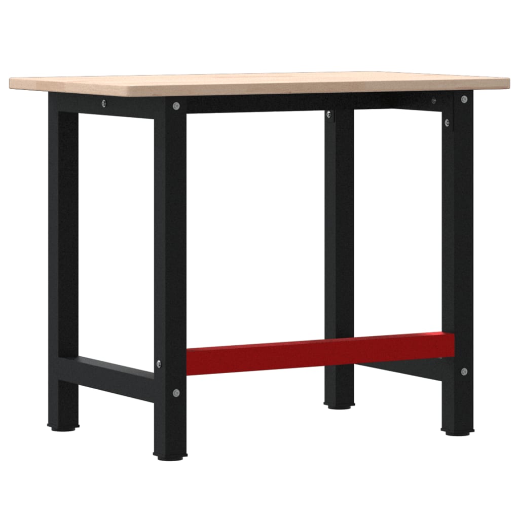 arbejdsbænk 100x60x81,5 cm massivt egetræ rektangulær
