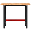 arbejdsbænk 100x60x81,5 cm massivt egetræ rektangulær lysebrun