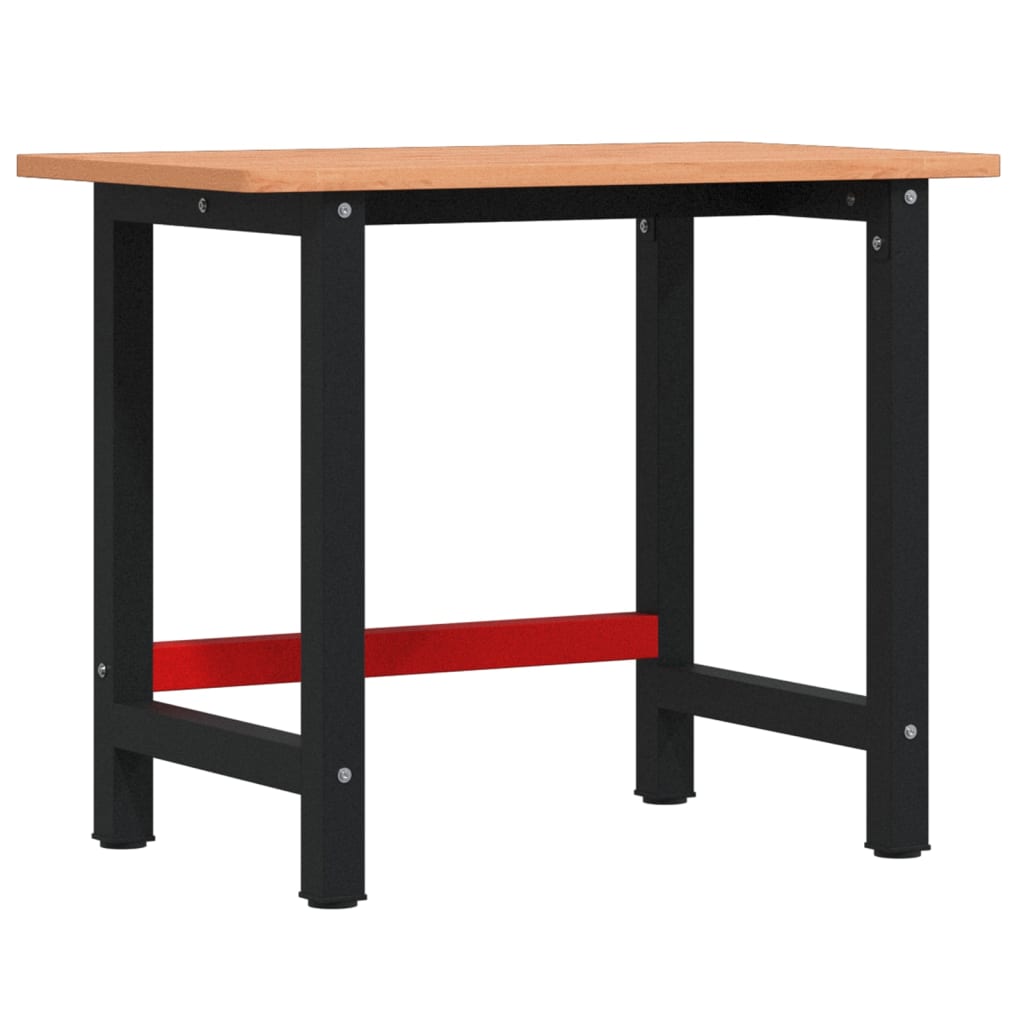 arbejdsbænk 100x60x81,5 cm massivt bøgetræ rektangulær