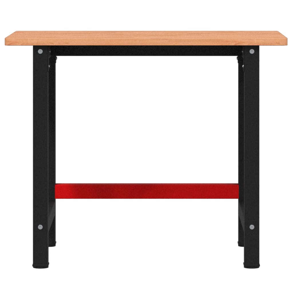 arbejdsbænk 100x60x81,5 cm massivt bøgetræ rektangulær