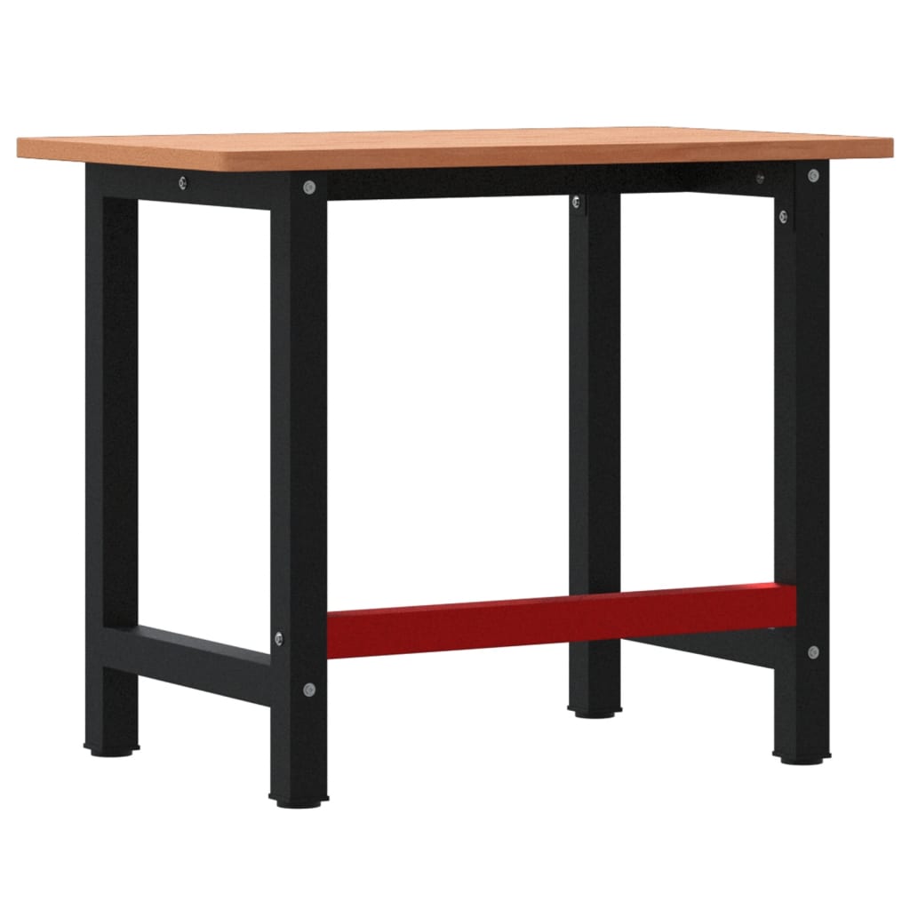 arbejdsbænk 100x60x81,5 cm massivt bøgetræ rektangulær