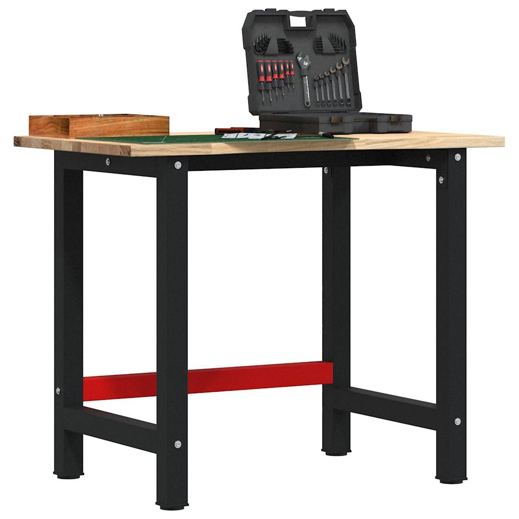 arbejdsbænk 100x60x81,5 cm massivt egetræ