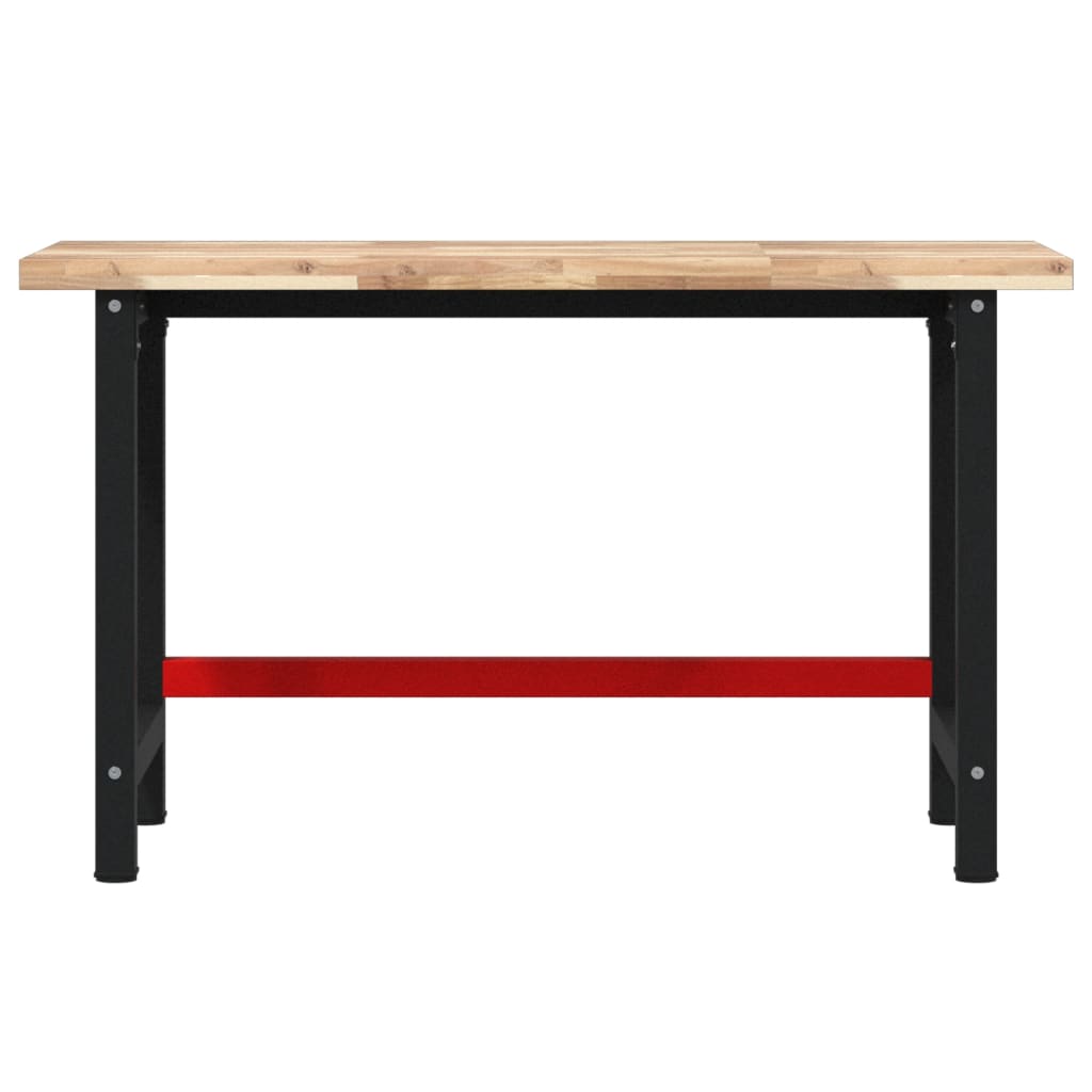 arbejdsbænk 140x60x83 cm massivt akacietræ rektangulær
