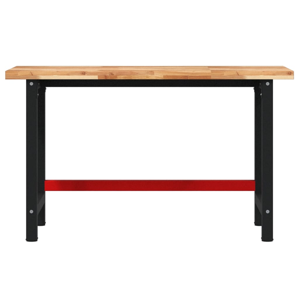 arbejdsbænk 140x60x83 cm massivt akacietræ rektangulær
