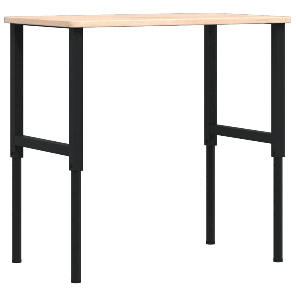 arbejdsbænk 100x60x(71,5-98) cm massivt egetræ rektangulær