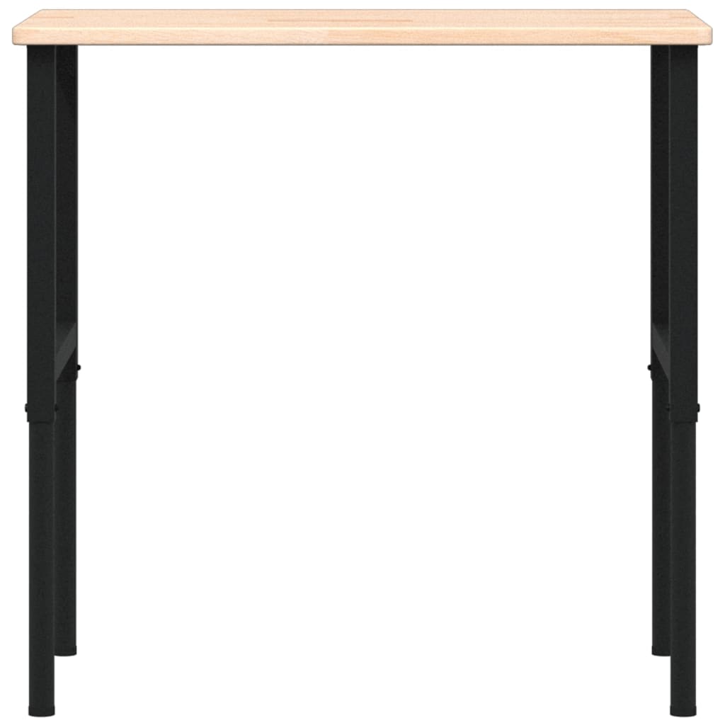 arbejdsbænk 100x60x(71,5-98) cm massivt egetræ rektangulær