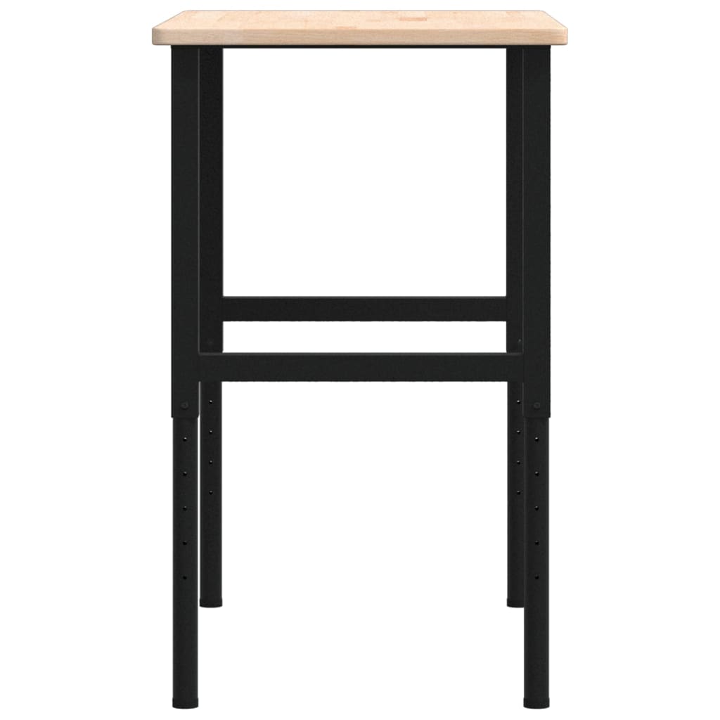 arbejdsbænk 100x60x(71,5-98) cm massivt egetræ rektangulær
