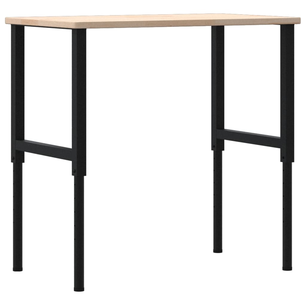 arbejdsbænk 100x60x(71,5-98) cm massivt egetræ rektangulær
