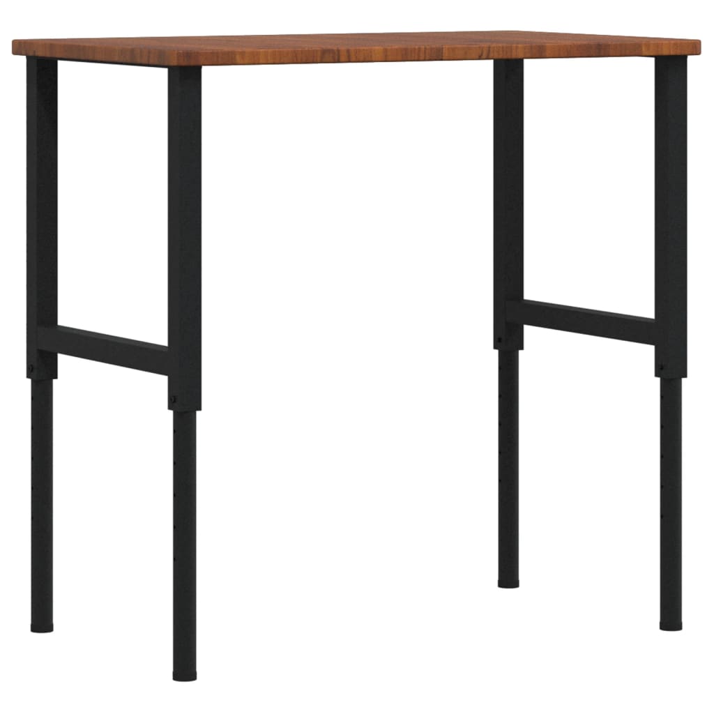 arbejdsbænk 100x60x(71,5-98) cm massivt egetræ rektangulær