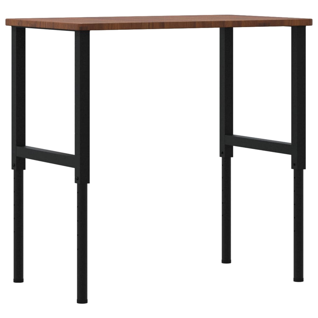 arbejdsbænk 100x60x(71,5-98) cm massivt egetræ rektangulær