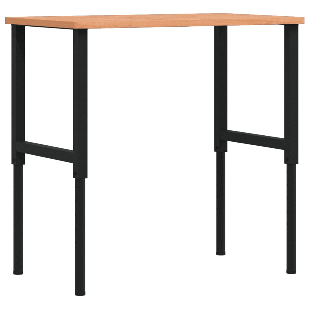 arbejdsbænk 100x60x(71,5-98) cm massivt bøgetræ rektangulær