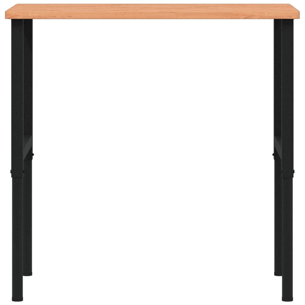 arbejdsbænk 100x60x(71,5-98) cm massivt bøgetræ rektangulær