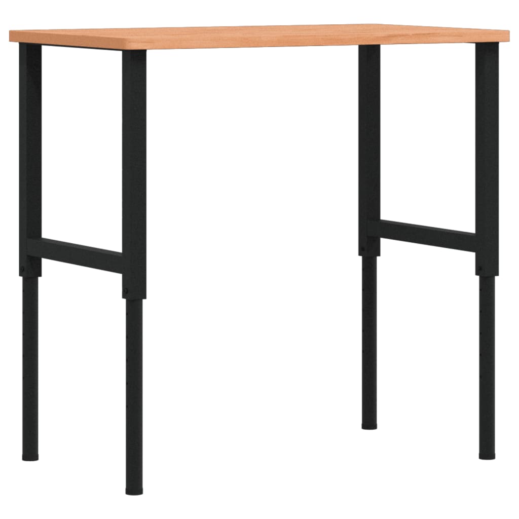 arbejdsbænk 100x60x(71,5-98) cm massivt bøgetræ rektangulær