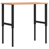 arbejdsbænk 100x60x(71,5-98) cm massivt bøgetræ rektangulær