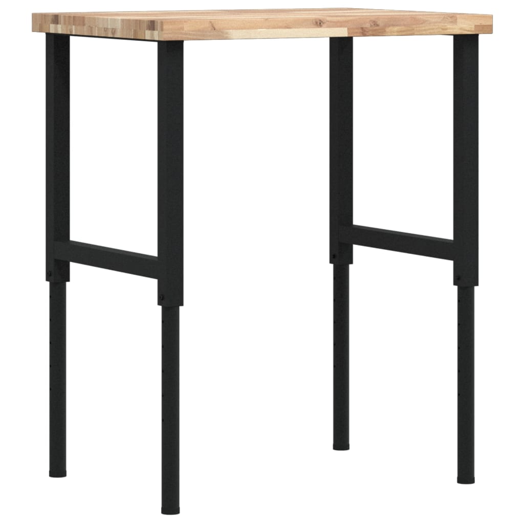 arbejdsbænk 80x60x(73-99,5) cm massivt akacietræ rektangulær