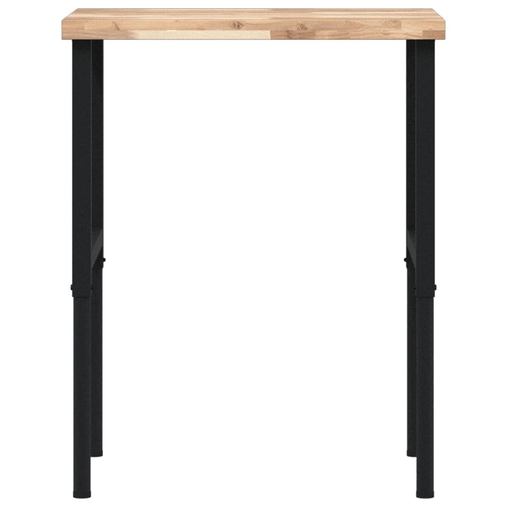 arbejdsbænk 80x60x(73-99,5) cm massivt akacietræ rektangulær
