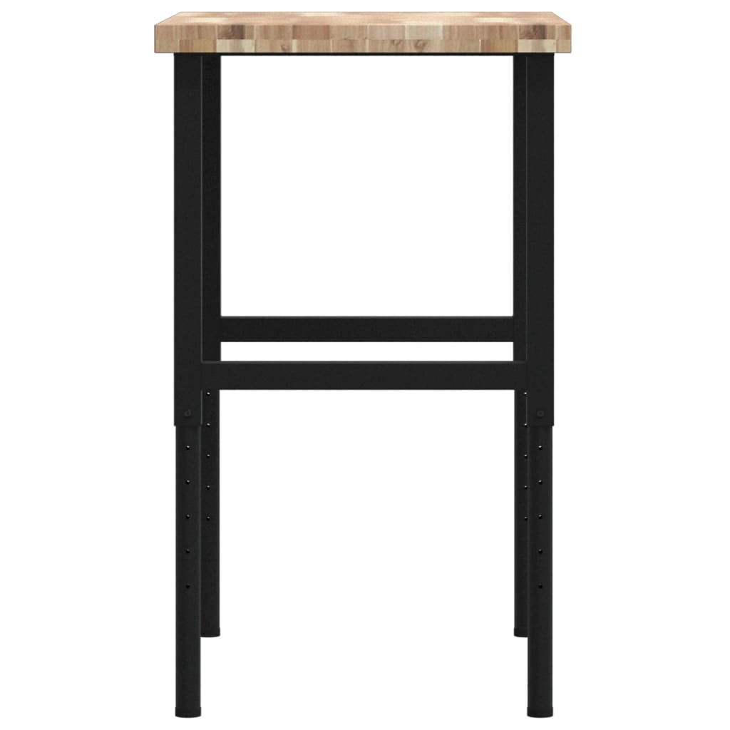arbejdsbænk 80x60x(73-99,5) cm massivt akacietræ rektangulær