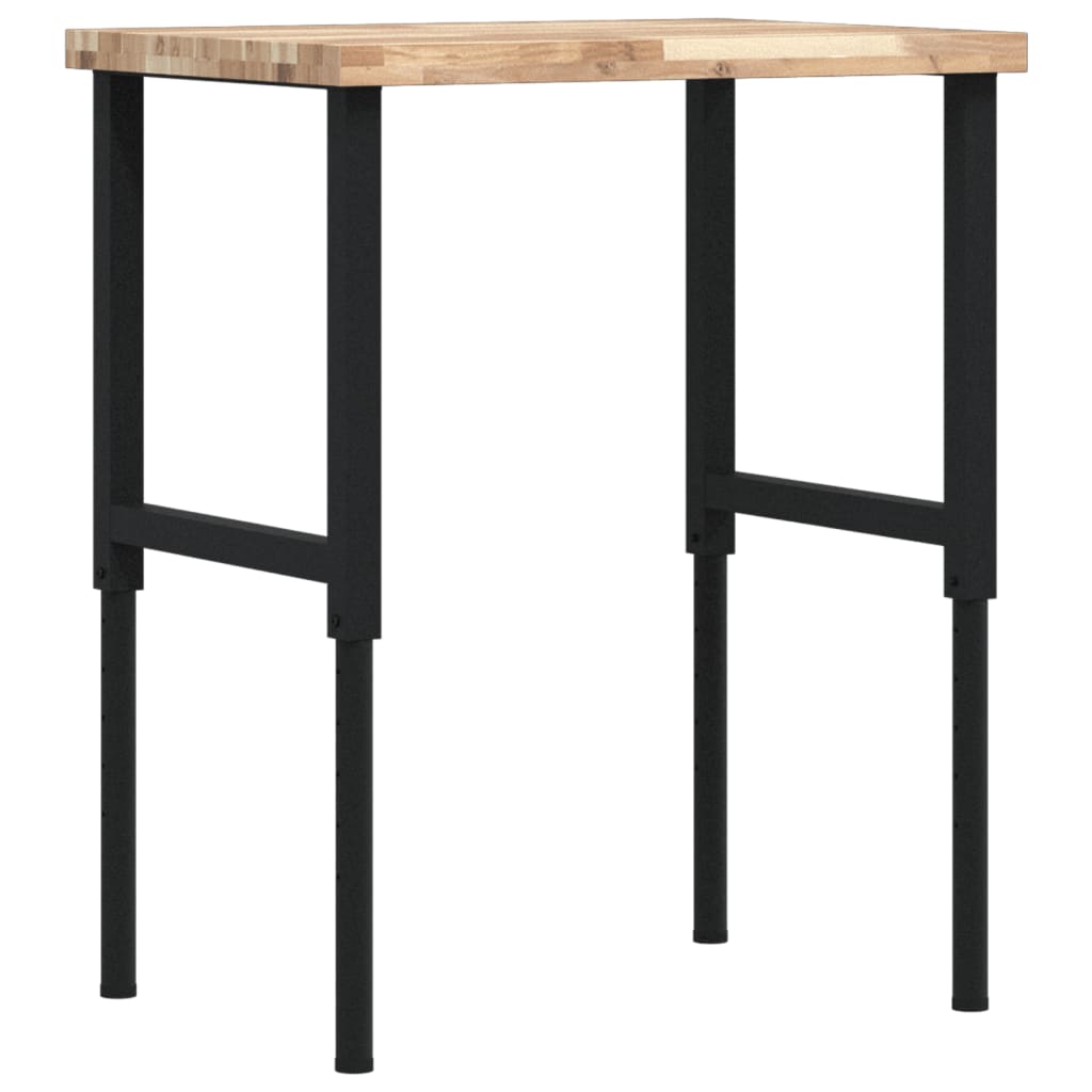 arbejdsbænk 80x60x(73-99,5) cm massivt akacietræ rektangulær