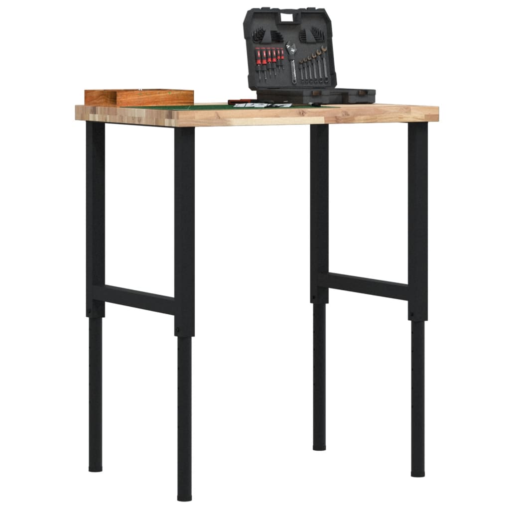 arbejdsbænk 80x60x(73-99,5) cm massivt akacietræ rektangulær