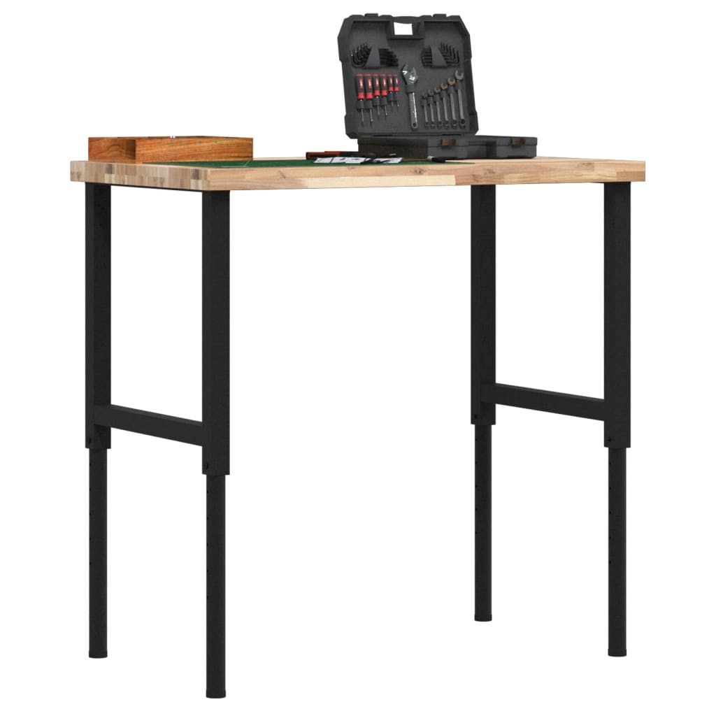 arbejdsbænk 100x60x(73-99,5) cm massivt akacietræ rektangulær