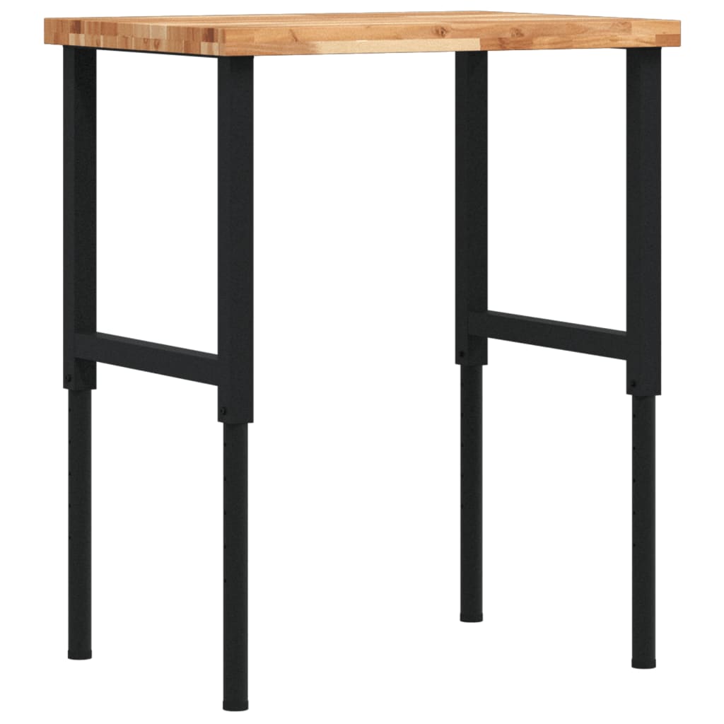 arbejdsbænk 80x60x(73-99,5) cm massivt akacietræ rektangulær