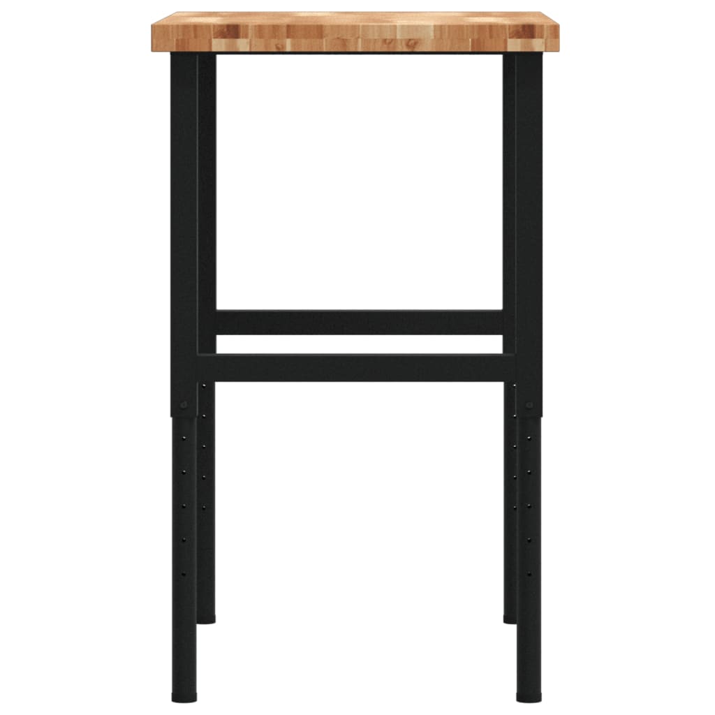 arbejdsbænk 80x60x(73-99,5) cm massivt akacietræ rektangulær