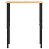 arbejdsbænk 80x60x(71,5-98) cm massivt egetræ