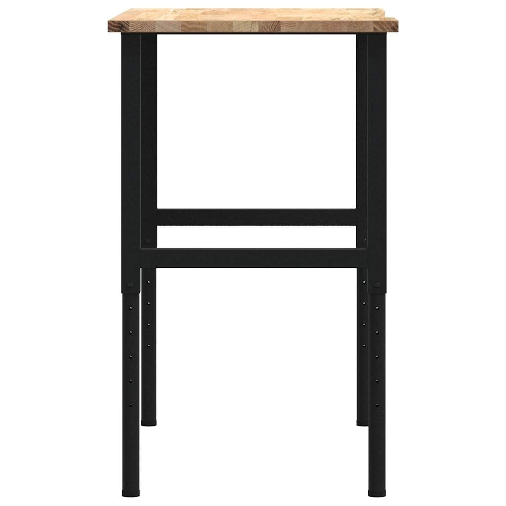 arbejdsbænk 100x60x(71,5-98) cm massivt egetræ