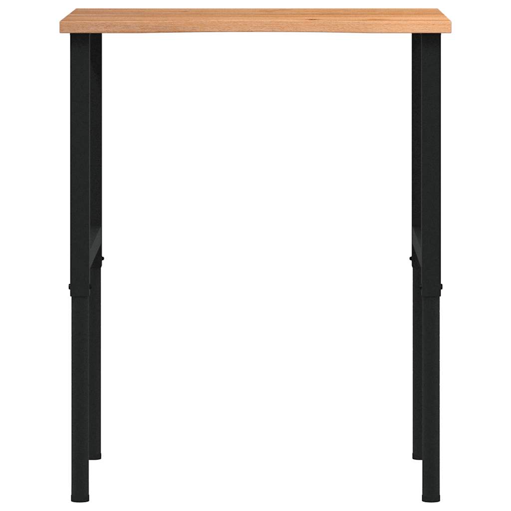 arbejdsbænk 80x60x(71,5-98) cm massivt egetræ