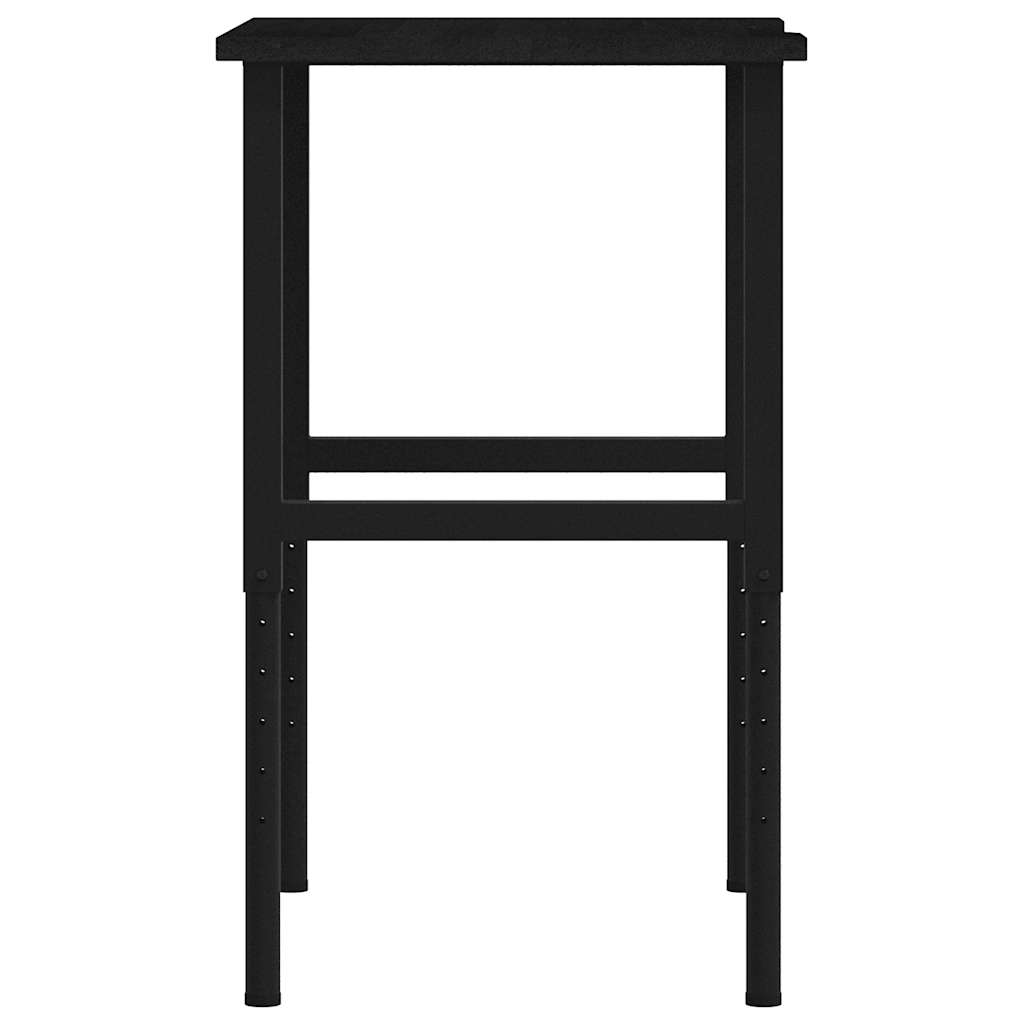 arbejdsbænk 80x60x(71,5-98) cm massivt egetræ