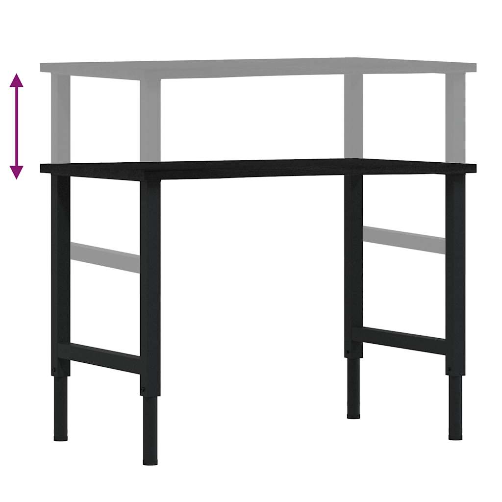 arbejdsbænk 100x60x(71,5-98) cm massivt egetræ