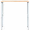 arbejdsbænk 100x60x(71,5-98) cm massivt egetræ rektangulær