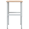 arbejdsbænk 100x60x(71,5-98) cm massivt egetræ rektangulær