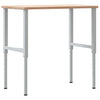 arbejdsbænk 100x60x(71,5-98) cm massivt egetræ rektangulær
