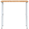 arbejdsbænk 100x60x(71,5-98) cm massivt egetræ rektangulær