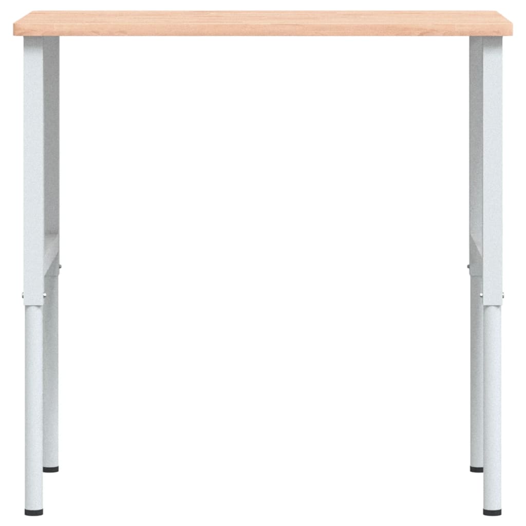 arbejdsbænk 100x60x(71,5-98) cm massivt bøgetræ rektangulær