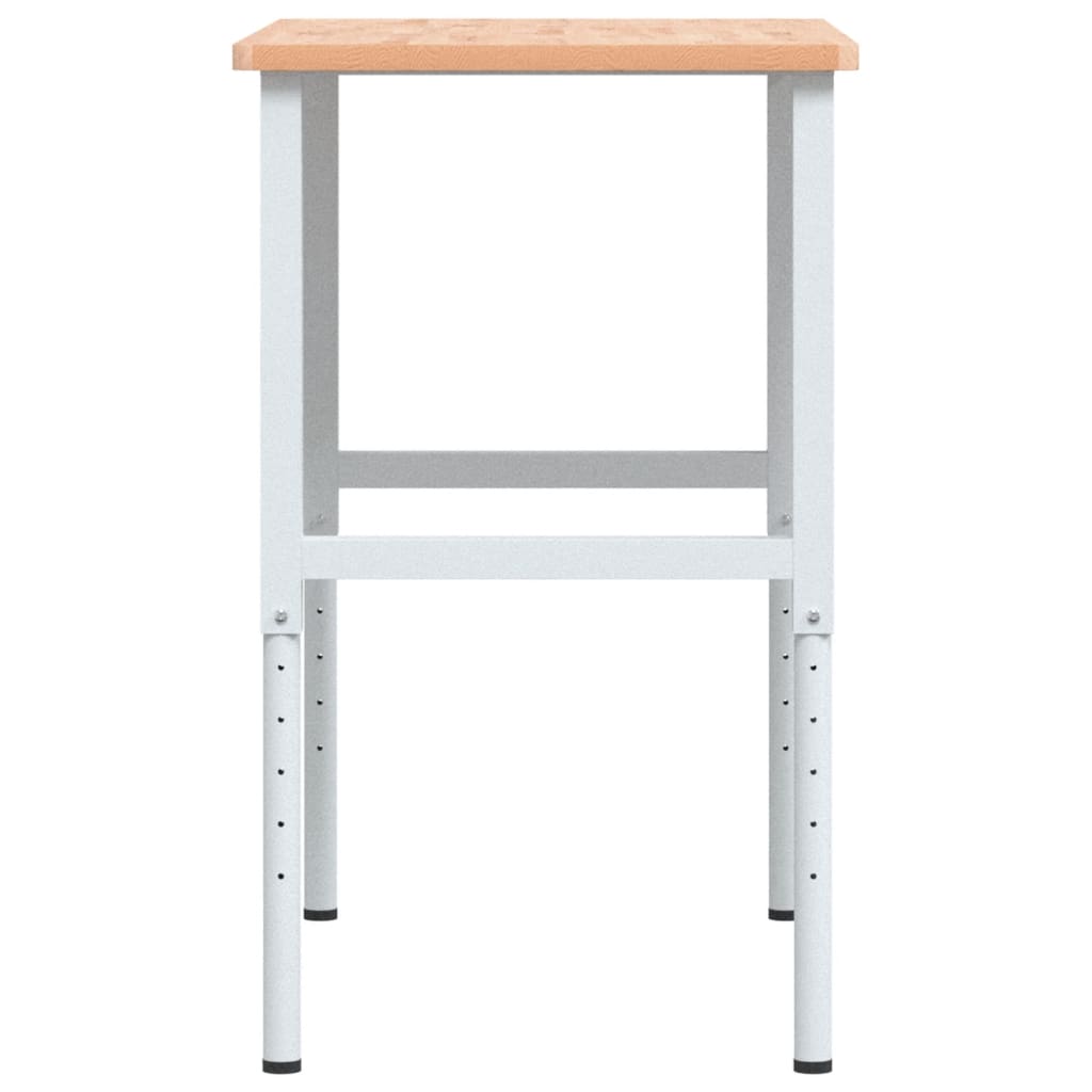 arbejdsbænk 100x60x(71,5-98) cm massivt bøgetræ rektangulær