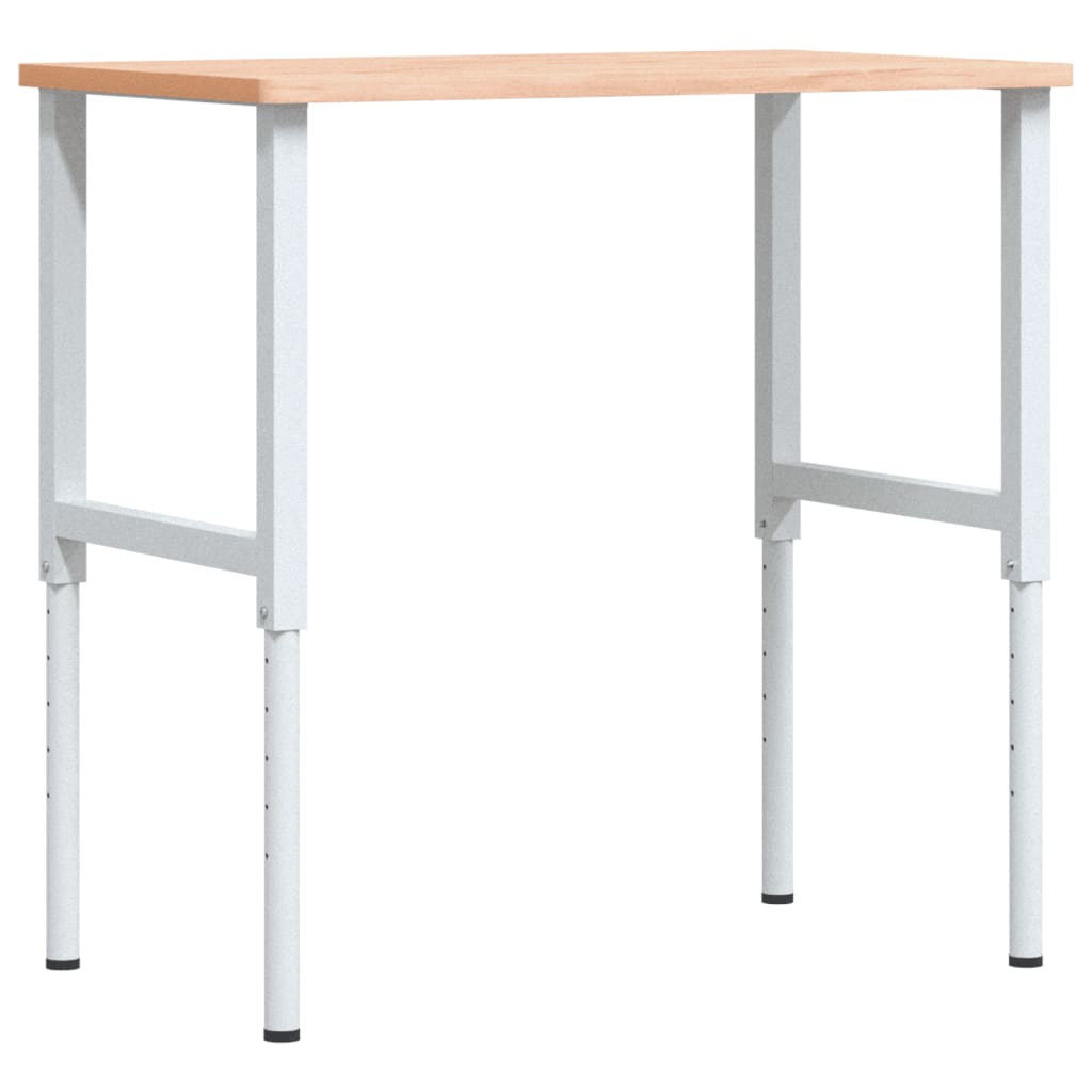 arbejdsbænk 100x60x(71,5-98) cm massivt bøgetræ rektangulær