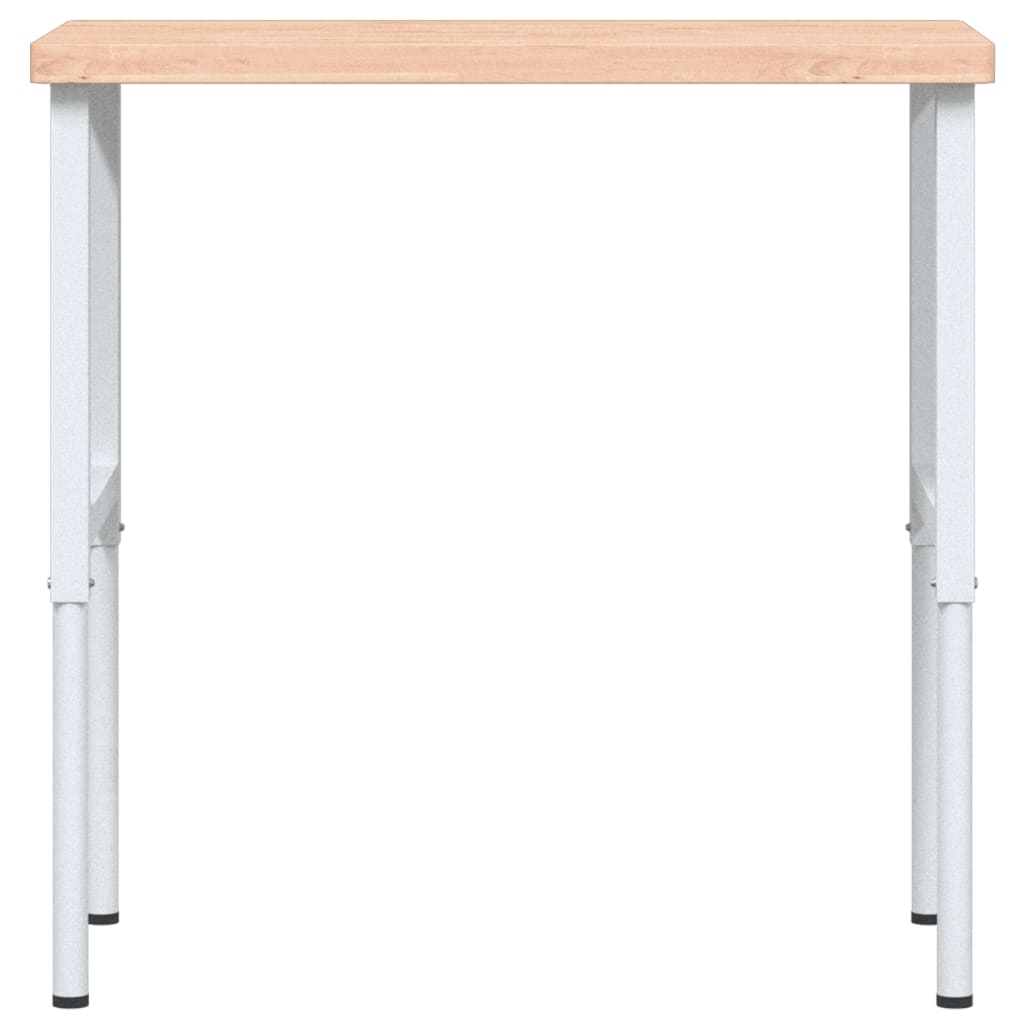 arbejdsbænk 100x60x(73-99,5) cm massivt bøgetræ rektangulær