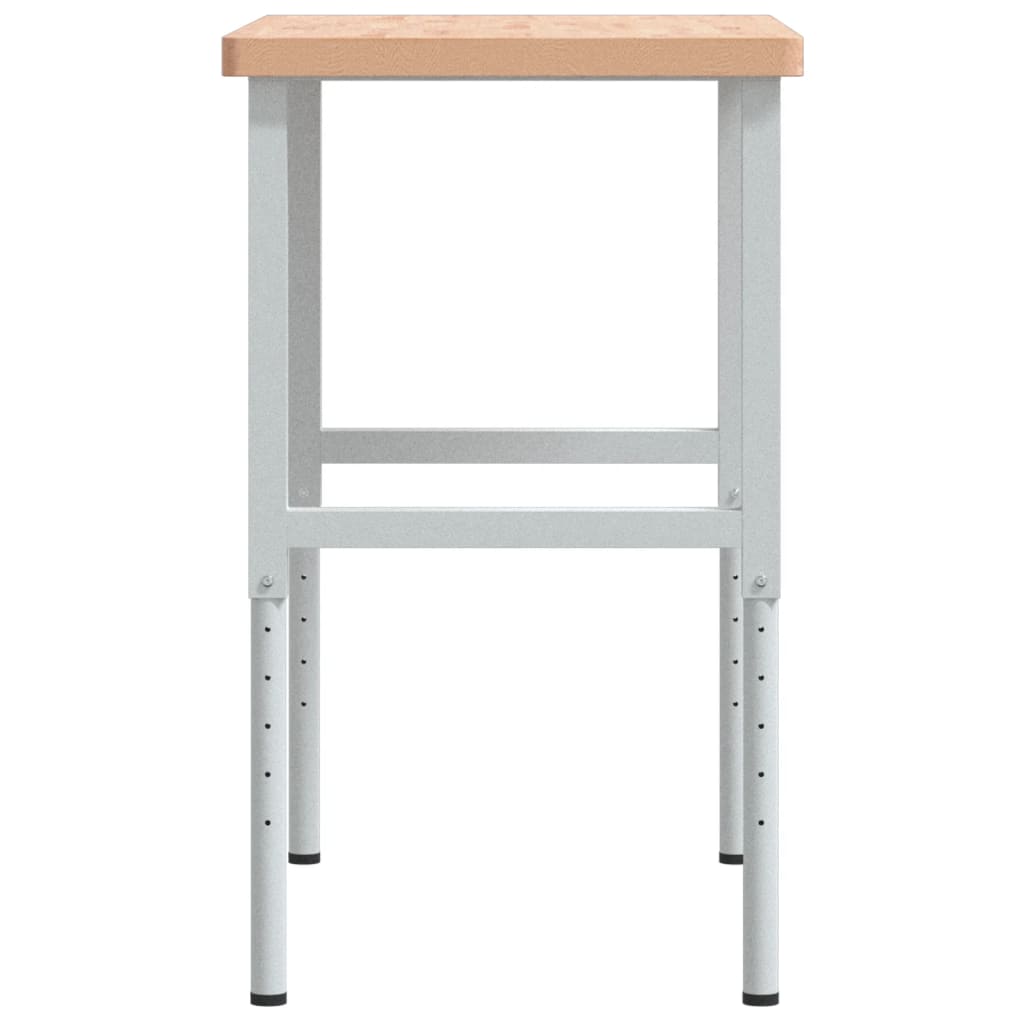 arbejdsbænk 100x60x(73-99,5) cm massivt bøgetræ rektangulær