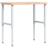 arbejdsbænk 100x60x(73-99,5) cm massivt bøgetræ rektangulær