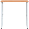 arbejdsbænk 100x60x(71,5-98) cm massivt bøgetræ rektangulær