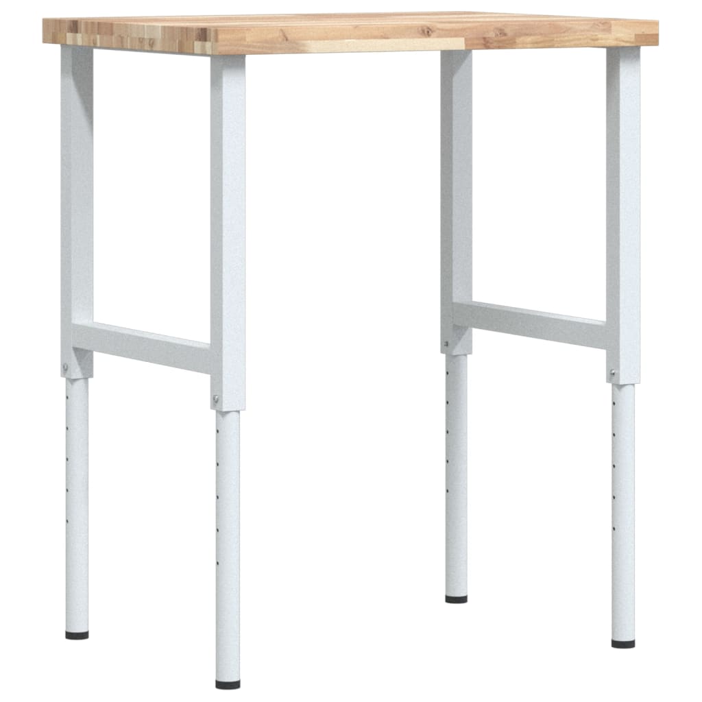 arbejdsbænk 80x60x(73-99,5) cm massivt akacietræ rektangulær